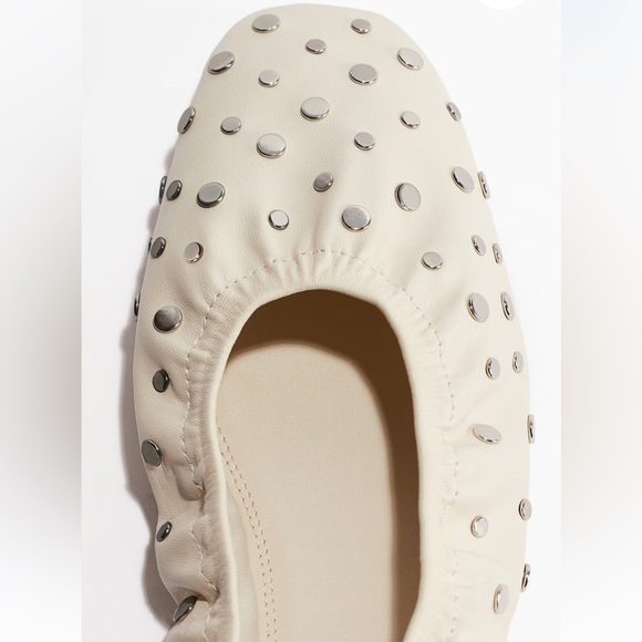 H&M white studded ballet flats - Picture 3 of 6